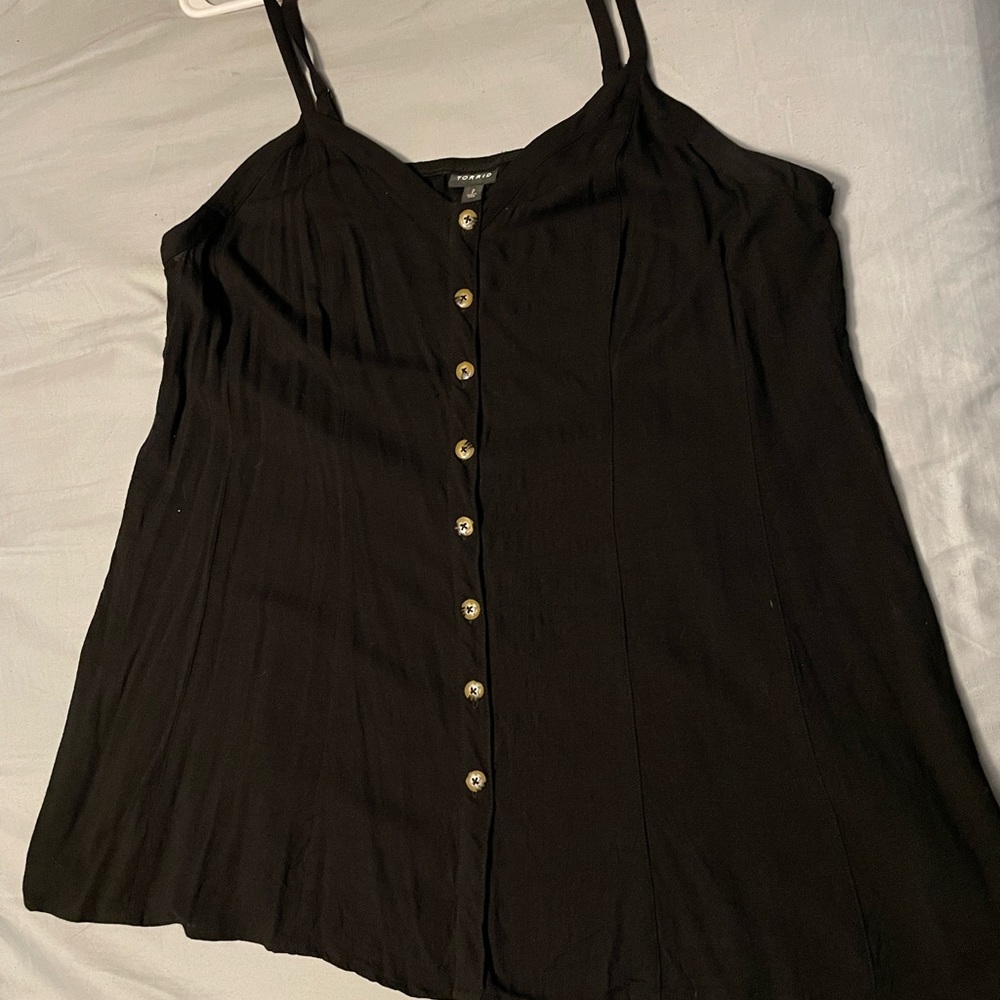 Torrid button down tank top